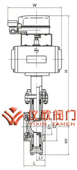 氣動(dòng)V調節球閥
